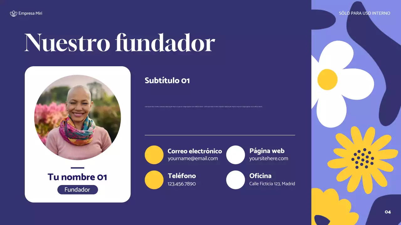 informe de sostenibilidad de blue floral