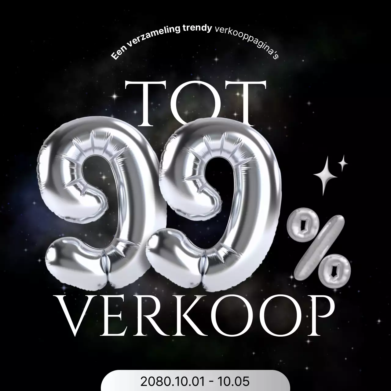 Zilver Modern Uitverkoop Promotie