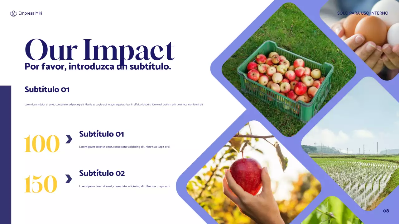 informe de sostenibilidad de blue floral