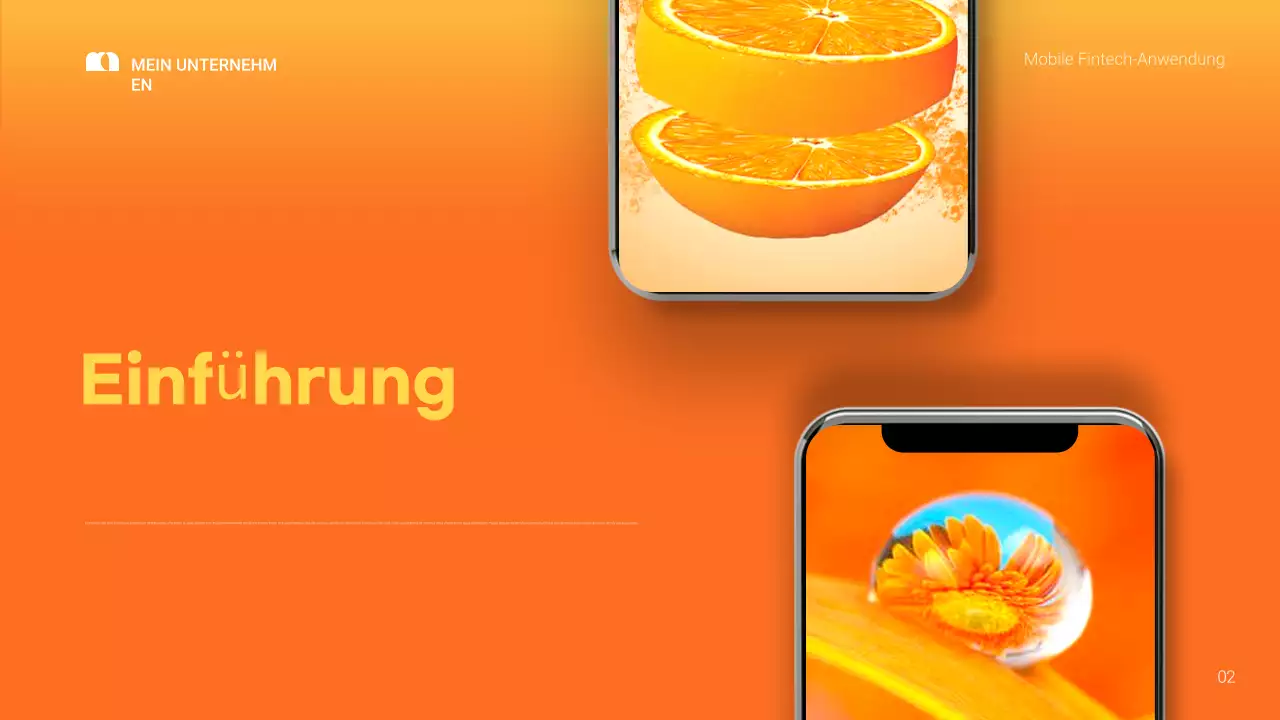 orange moderne Fintech-Förderung