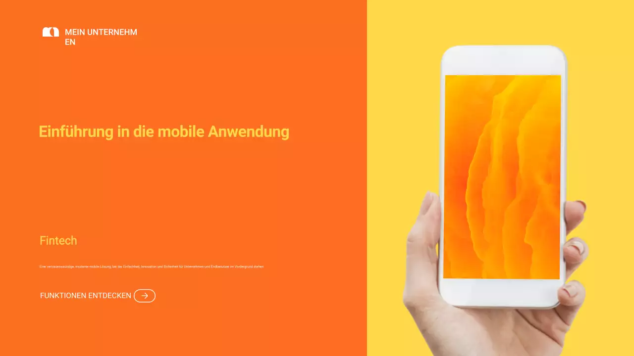 orange moderne Fintech-Förderung
