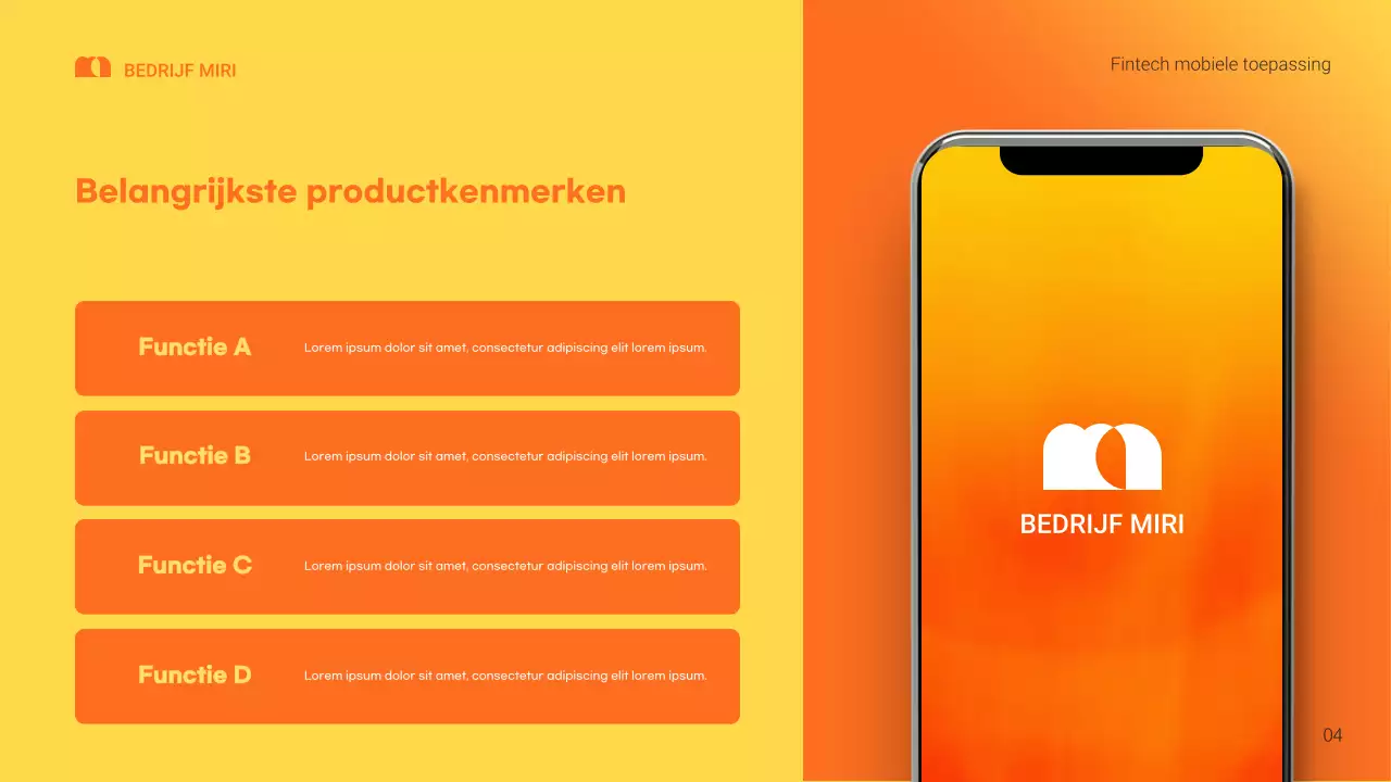 oranje moderne fintech promotie