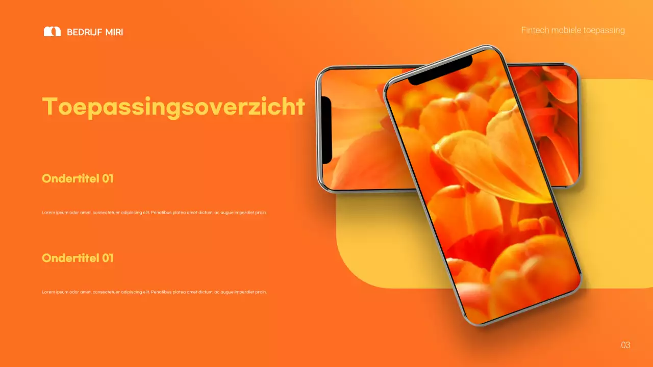 oranje moderne fintech promotie
