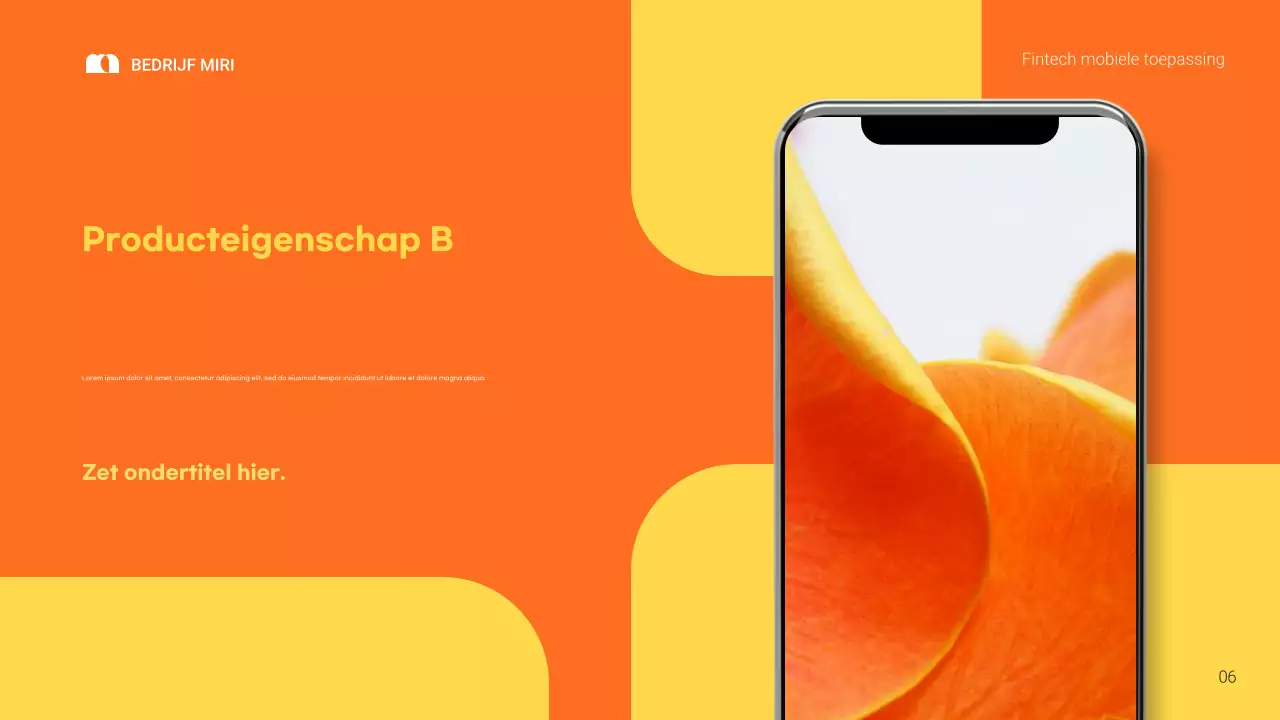 oranje moderne fintech promotie