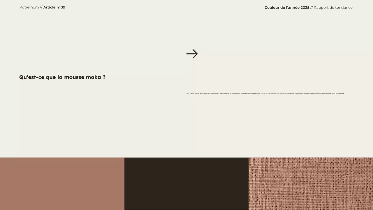 Présentation moderne et minimaliste de la couleur de l'année