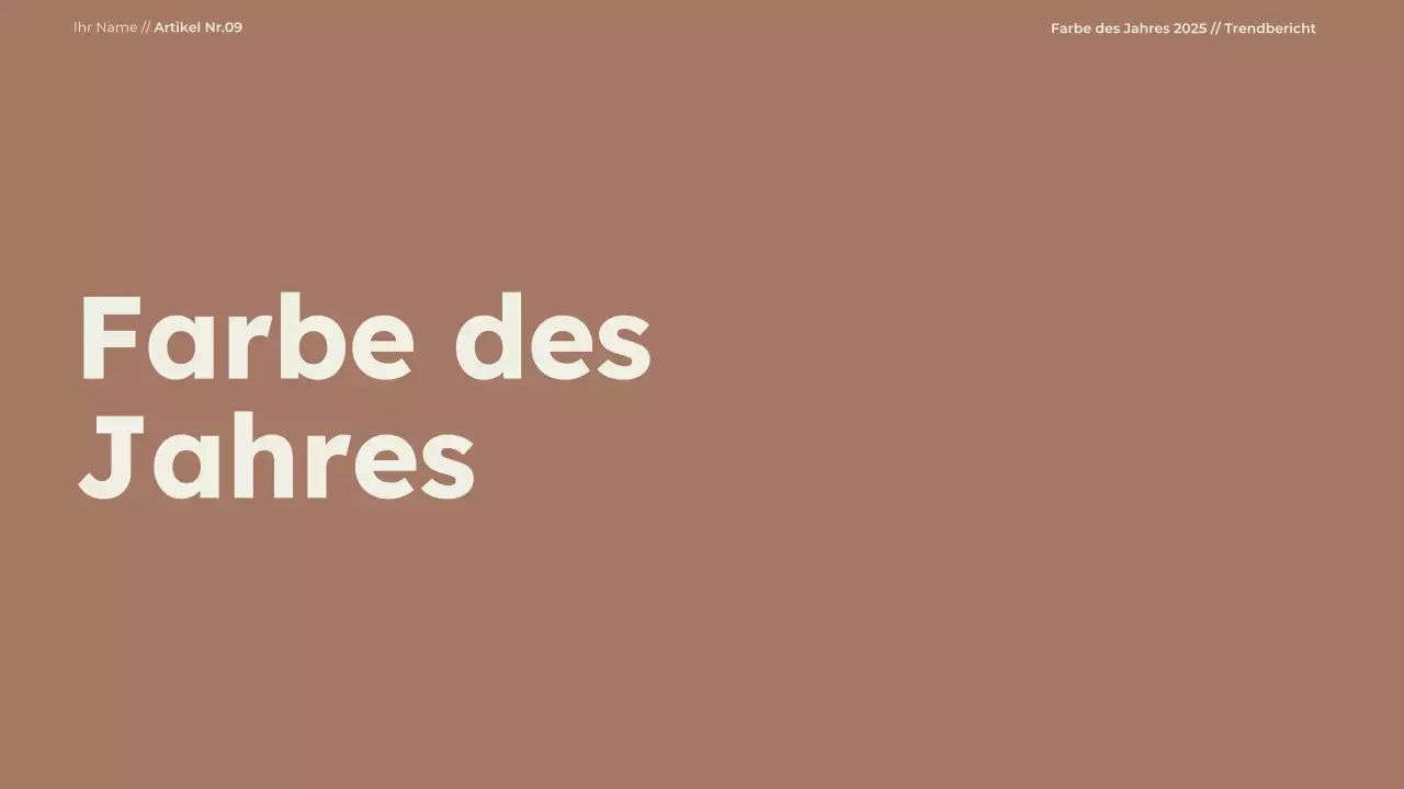 Moderne, minimalistische Präsentation der Farbe des Jahres