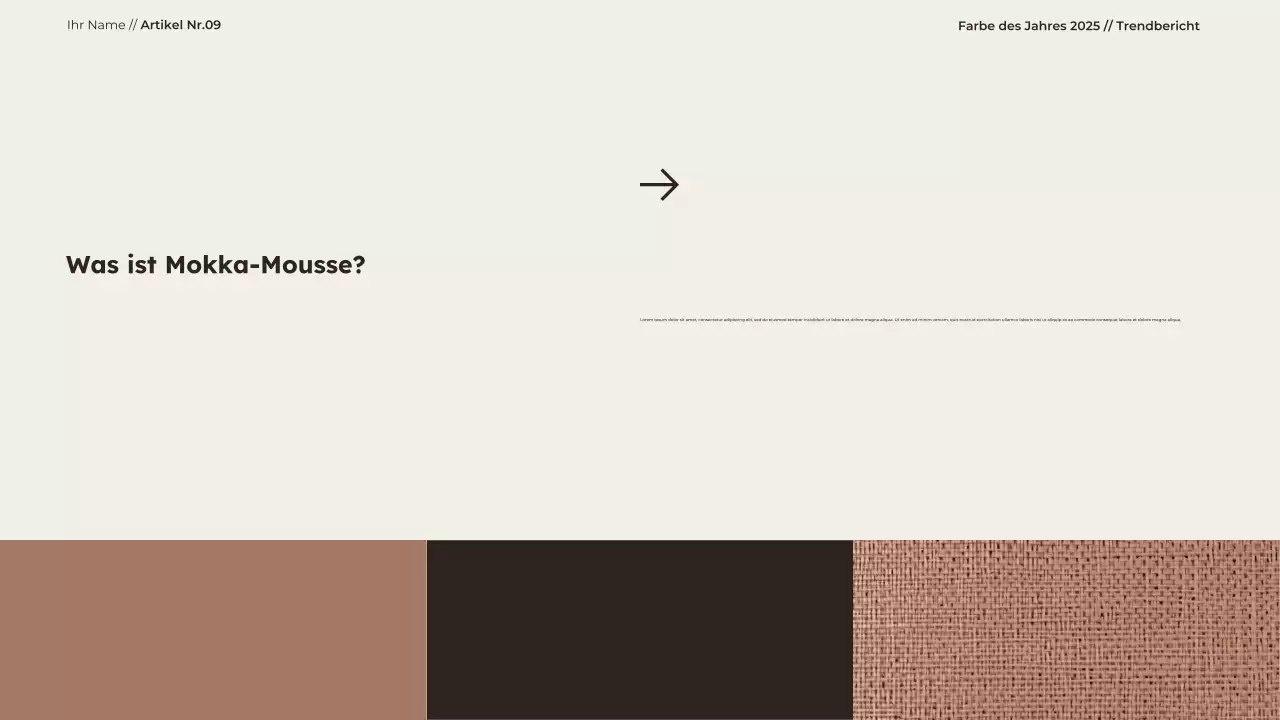 Moderne, minimalistische Präsentation der Farbe des Jahres