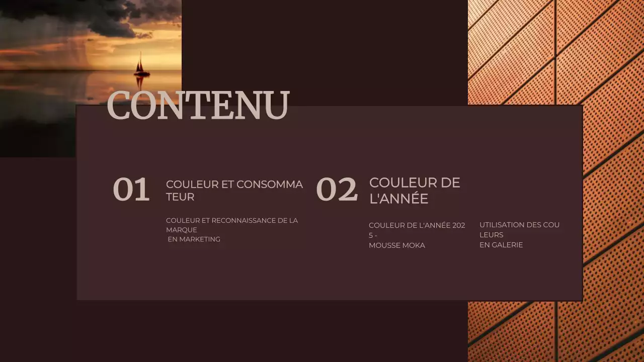 Marron Couleur abstraite de l'année