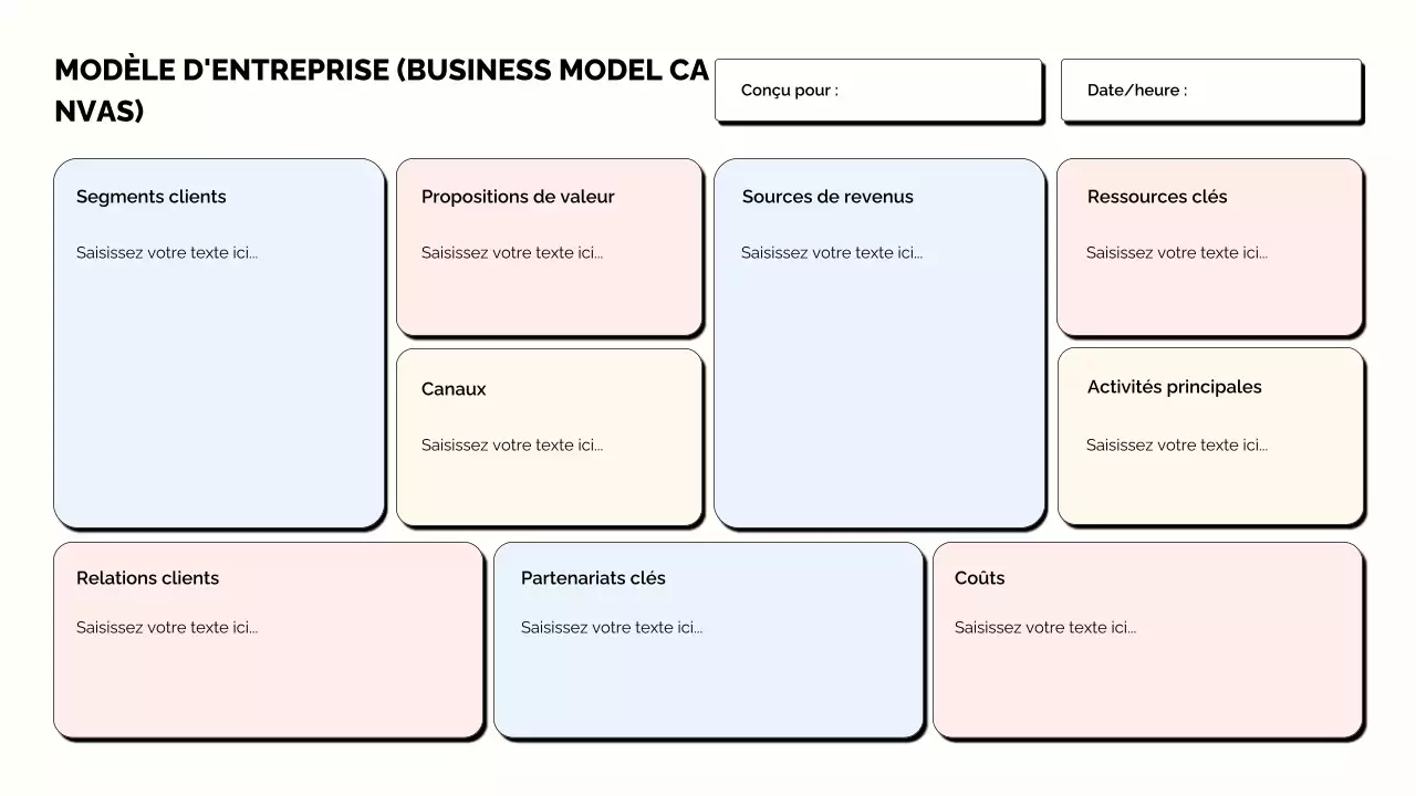 modèle de plan d'affaires moderne beige