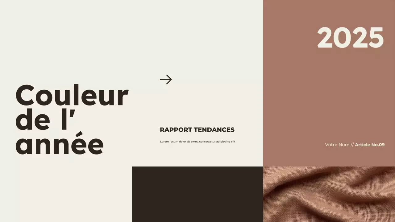 Présentation moderne et minimaliste de la couleur de l'année