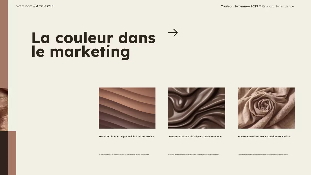 Présentation moderne et minimaliste de la couleur de l'année