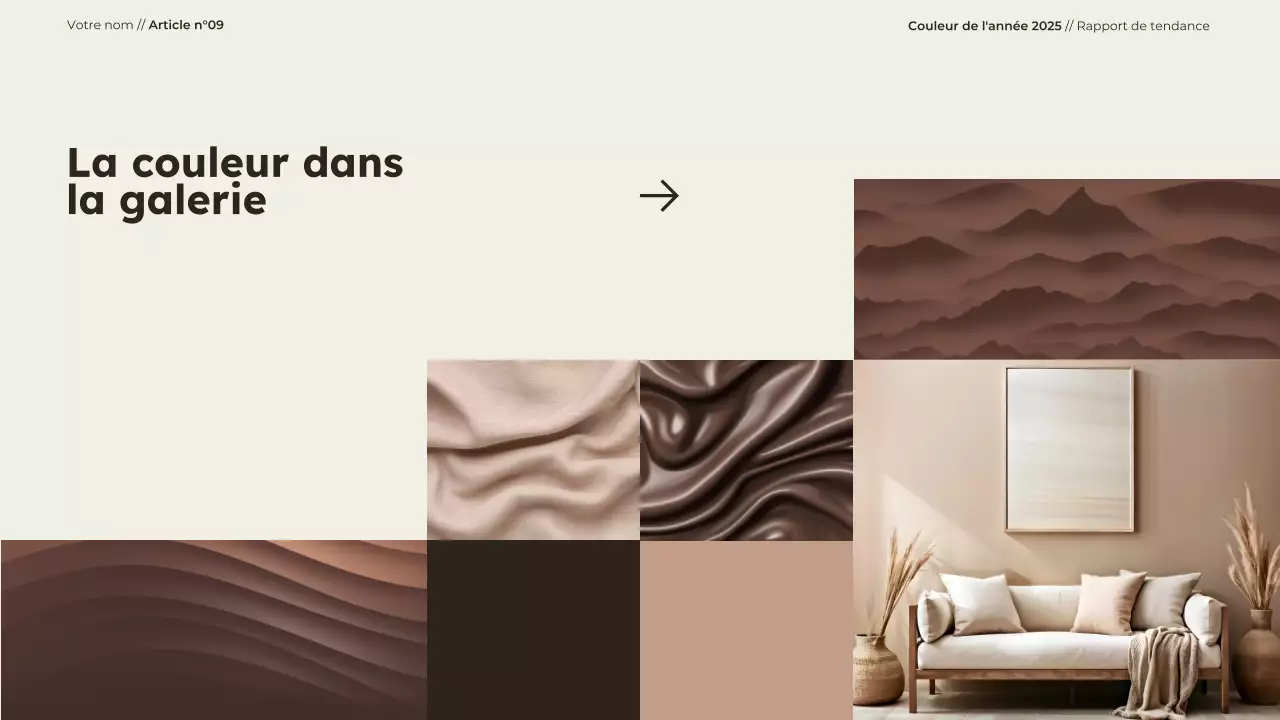 Présentation moderne et minimaliste de la couleur de l'année