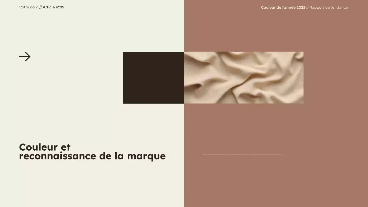 Présentation moderne et minimaliste de la couleur de l'année