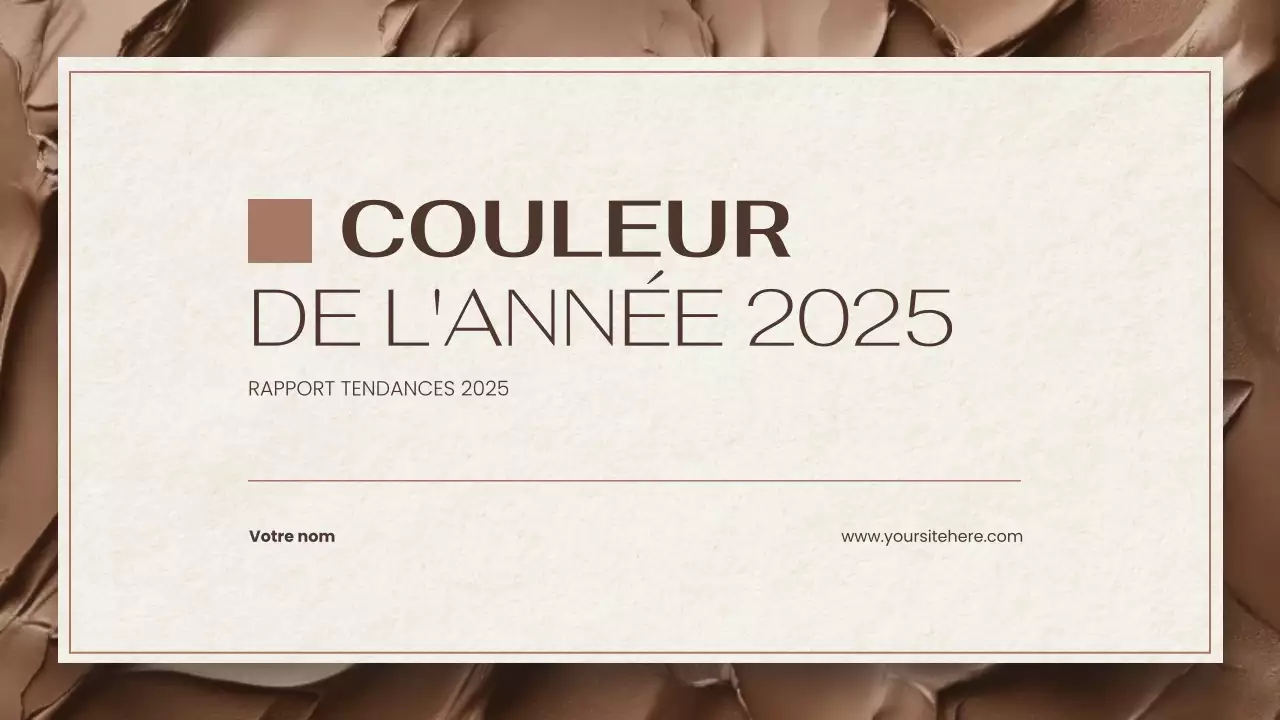 rapport sur les tendances des couleurs modernes marron et beige présentation du document