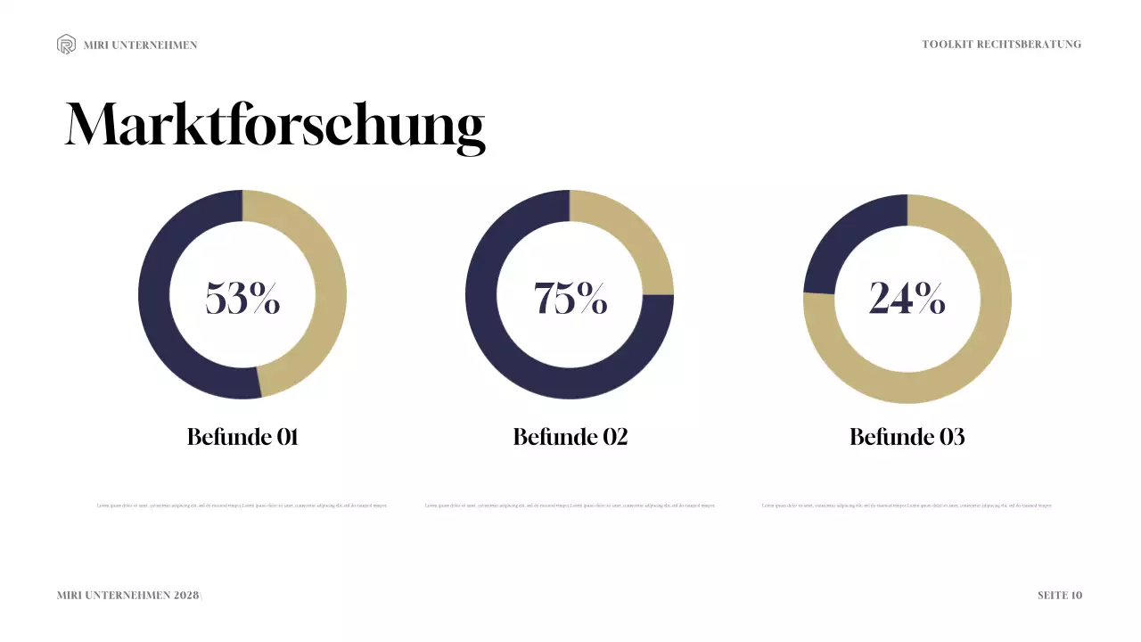 Navy and Gold Modern Legal Consulting Toolkit Präsentation