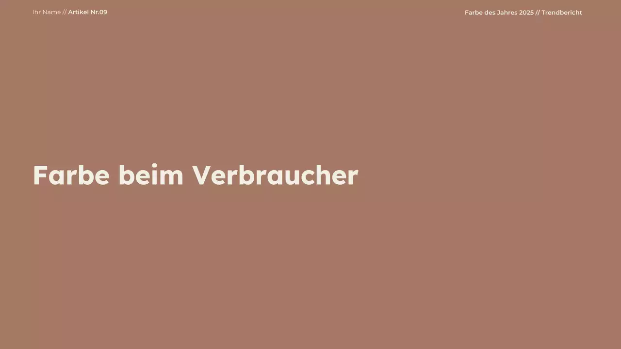 Moderne, minimalistische Präsentation der Farbe des Jahres
