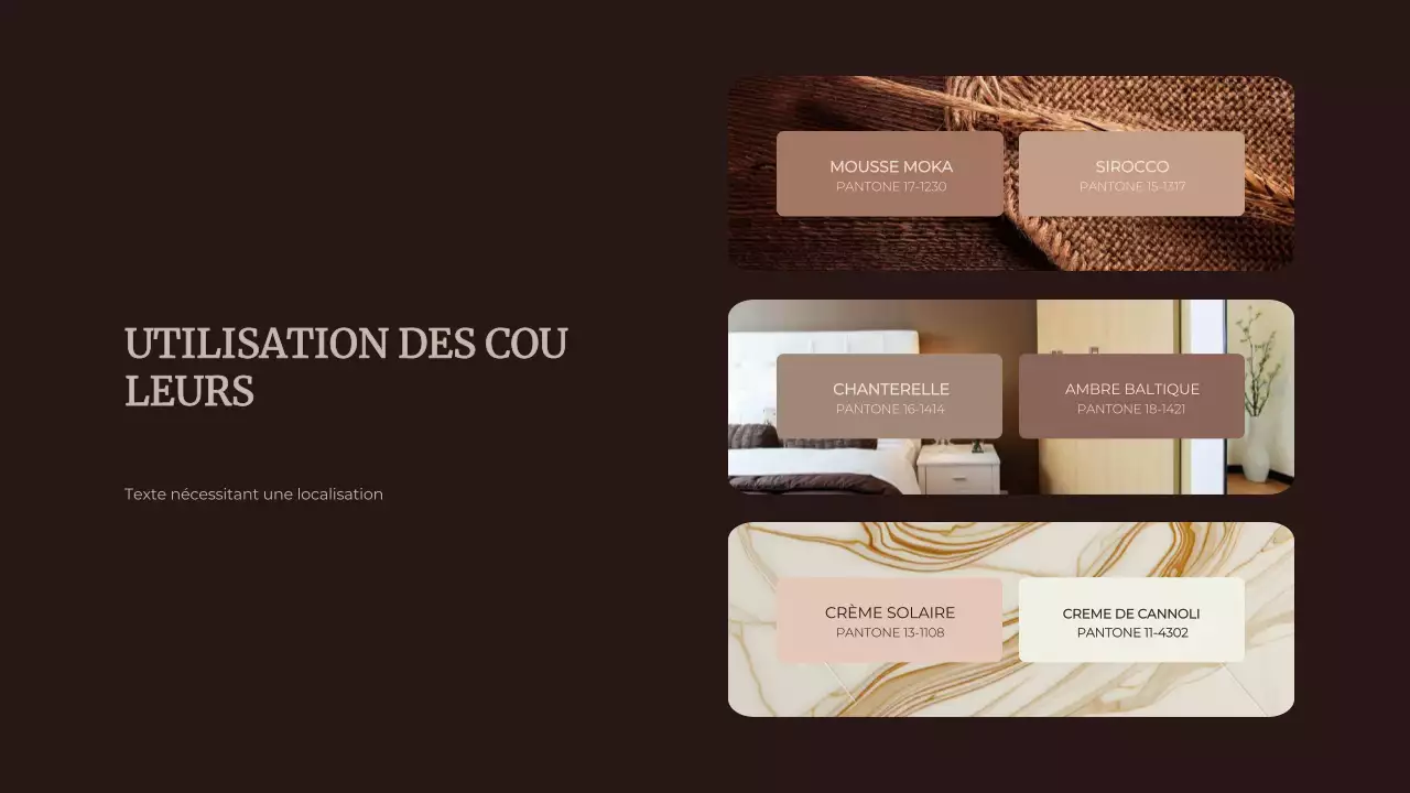 Marron Couleur abstraite de l'année