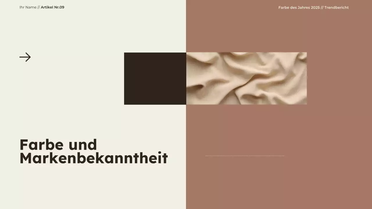Moderne, minimalistische Präsentation der Farbe des Jahres
