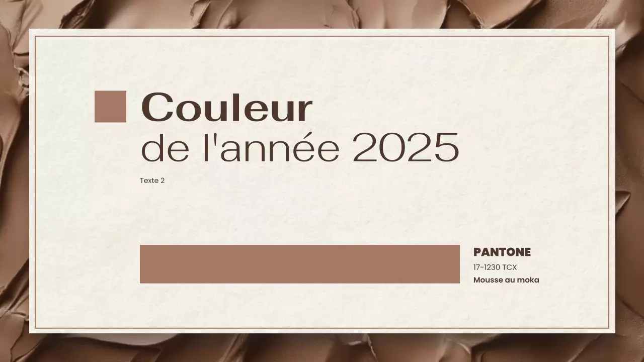 rapport sur les tendances des couleurs modernes marron et beige présentation du document