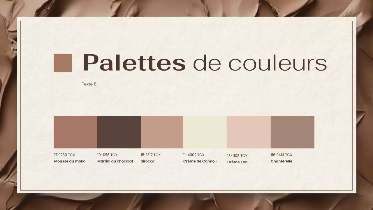 rapport sur les tendances des couleurs modernes marron et beige présentation du document