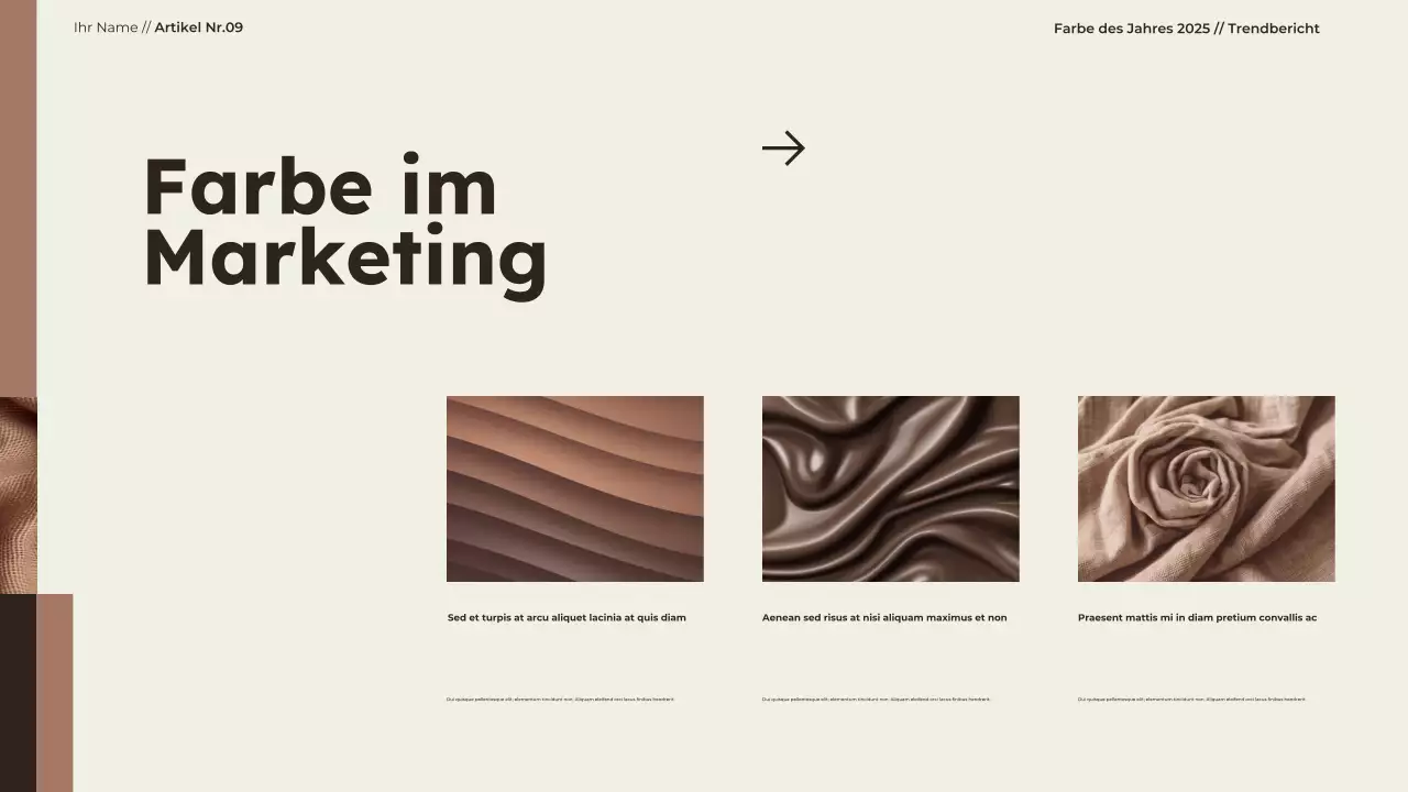 Moderne, minimalistische Präsentation der Farbe des Jahres