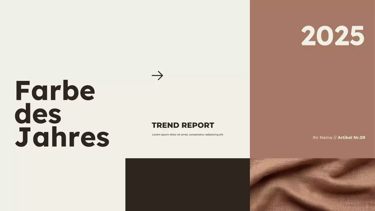 Moderne, minimalistische Präsentation der Farbe des Jahres