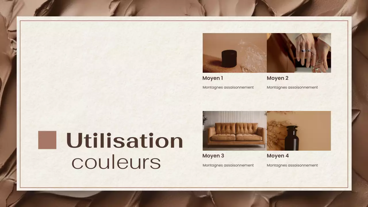 rapport sur les tendances des couleurs modernes marron et beige présentation du document