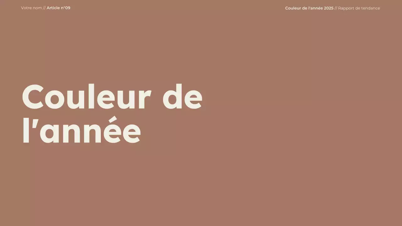 Présentation moderne et minimaliste de la couleur de l'année