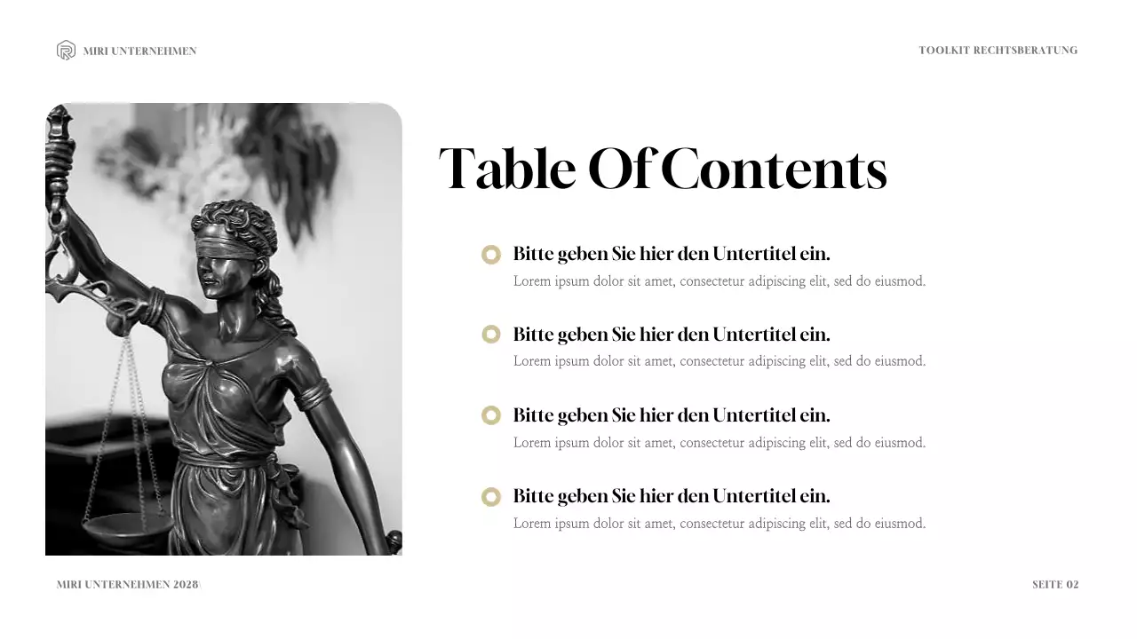 Navy and Gold Modern Legal Consulting Toolkit Präsentation