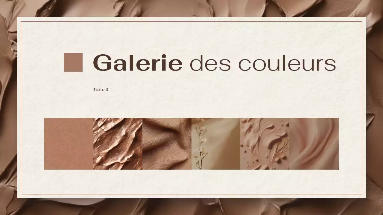 rapport sur les tendances des couleurs modernes marron et beige présentation du document