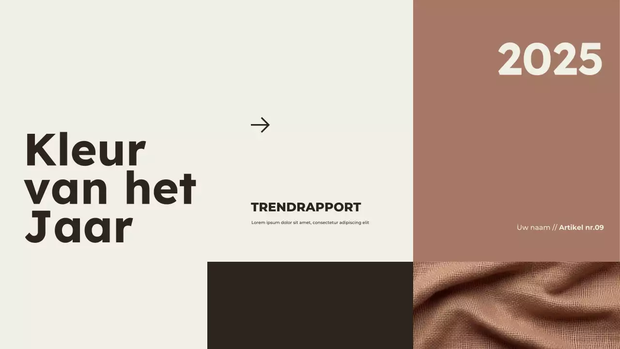 Presentatie moderne minimalistische kleur van het jaar