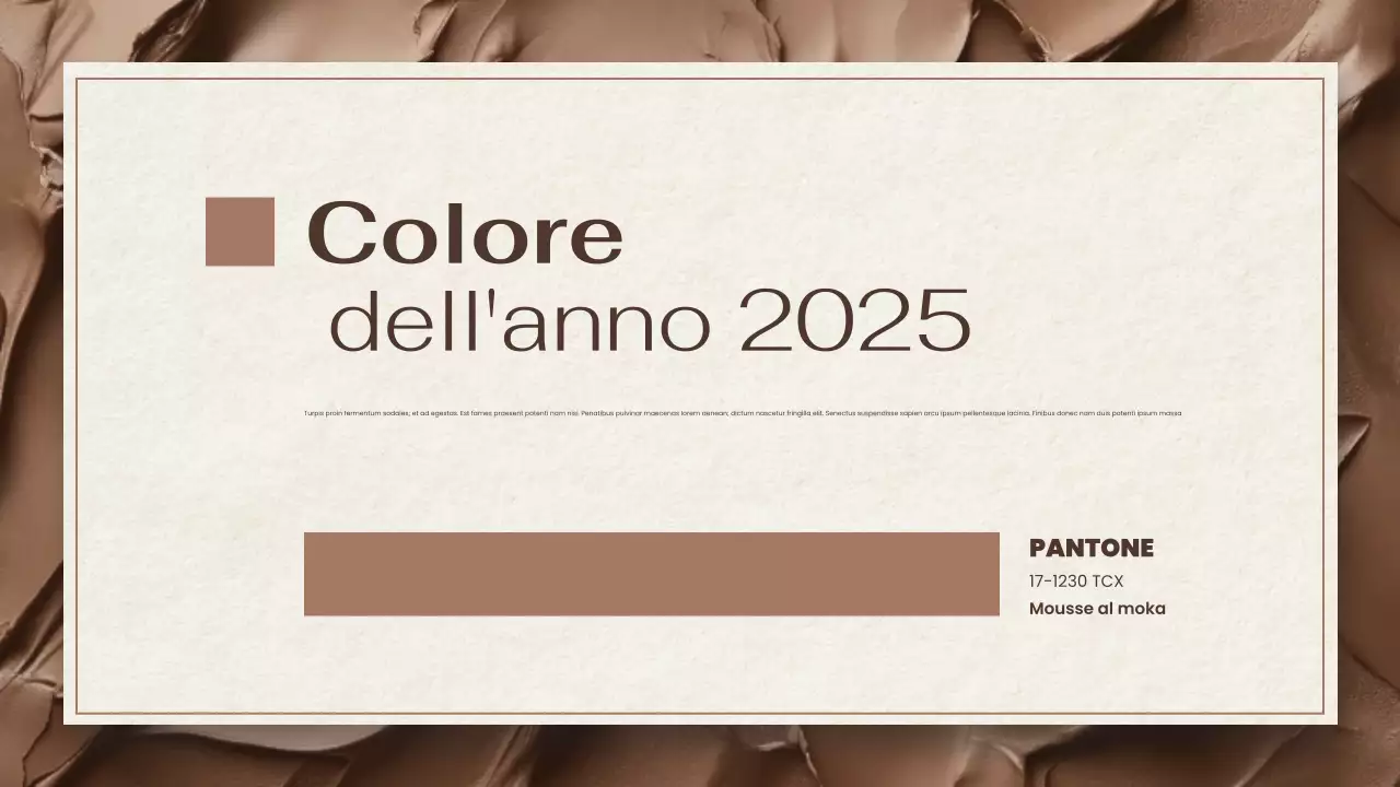 relazione sulle tendenze cromatiche moderne in marrone e beige presentazione del documento