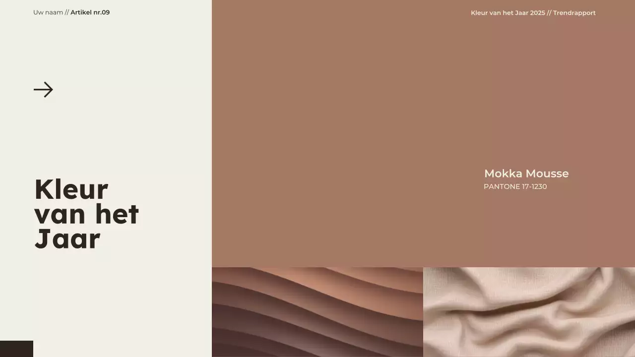 Presentatie moderne minimalistische kleur van het jaar