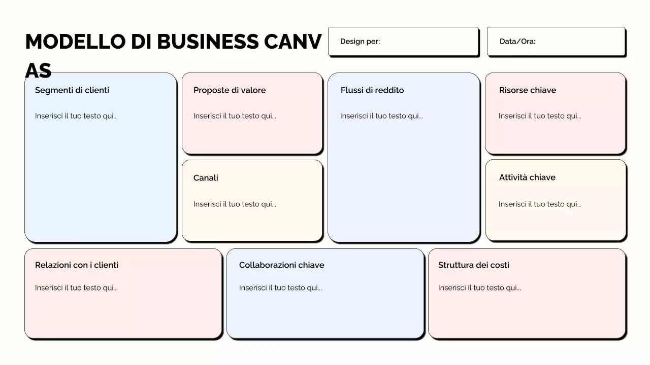 modello di business plan moderno beige