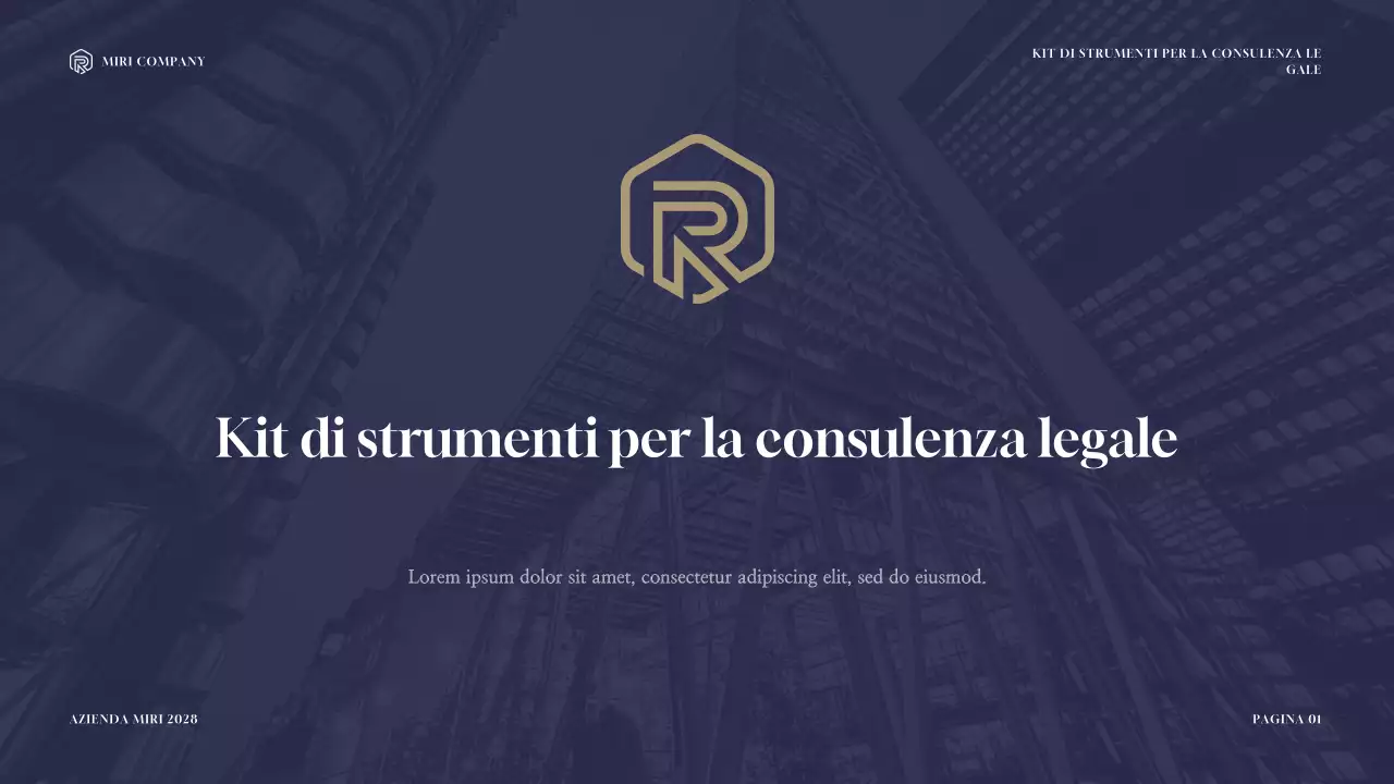 Presentazione del Toolkit di consulenza legale moderna Navy e Gold