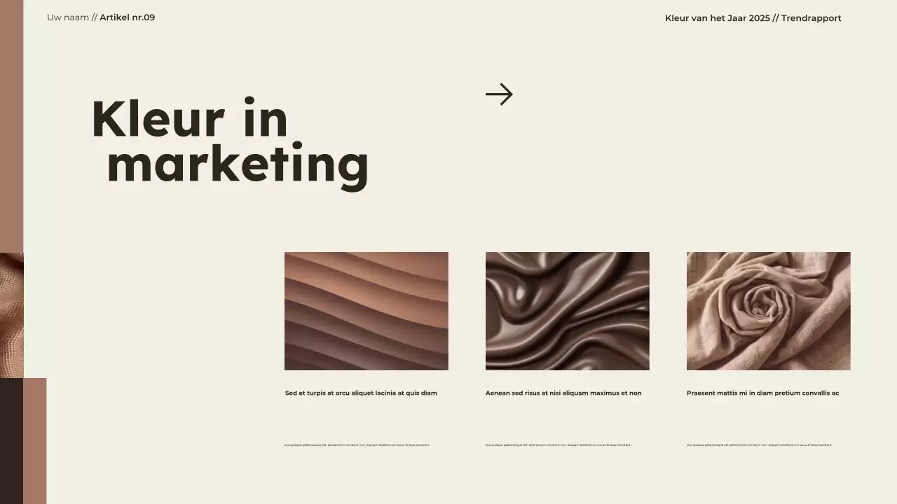 Presentatie moderne minimalistische kleur van het jaar