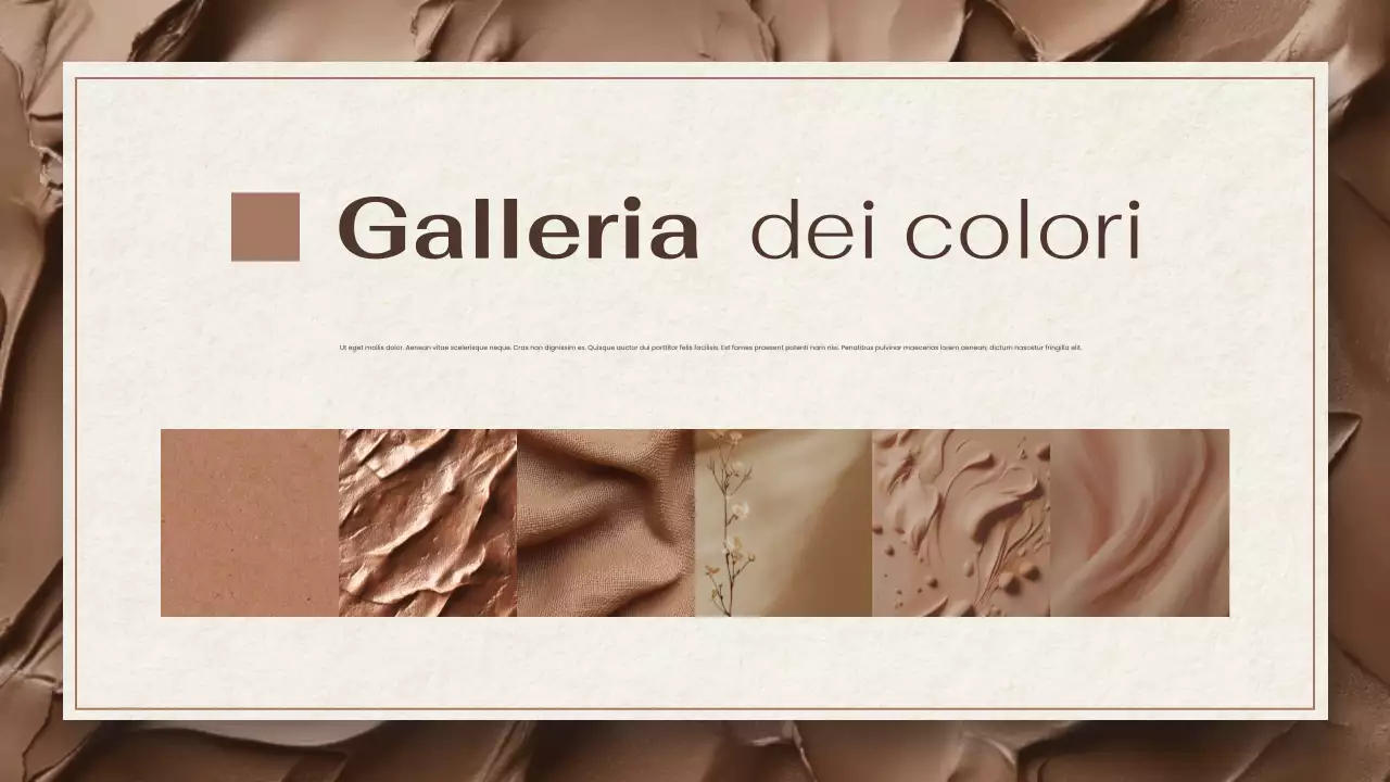 relazione sulle tendenze cromatiche moderne in marrone e beige presentazione del documento