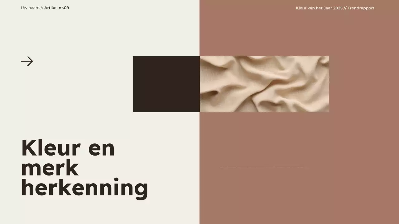 Presentatie moderne minimalistische kleur van het jaar