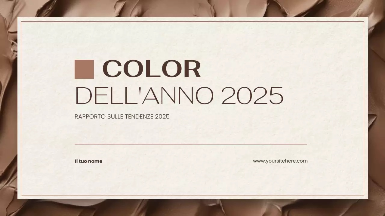 relazione sulle tendenze cromatiche moderne in marrone e beige presentazione del documento