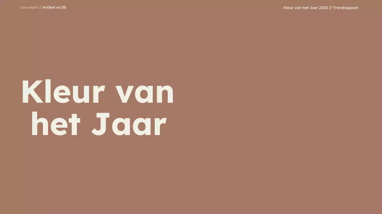 Presentatie moderne minimalistische kleur van het jaar