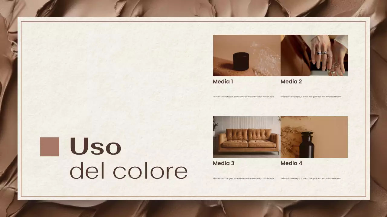 relazione sulle tendenze cromatiche moderne in marrone e beige presentazione del documento