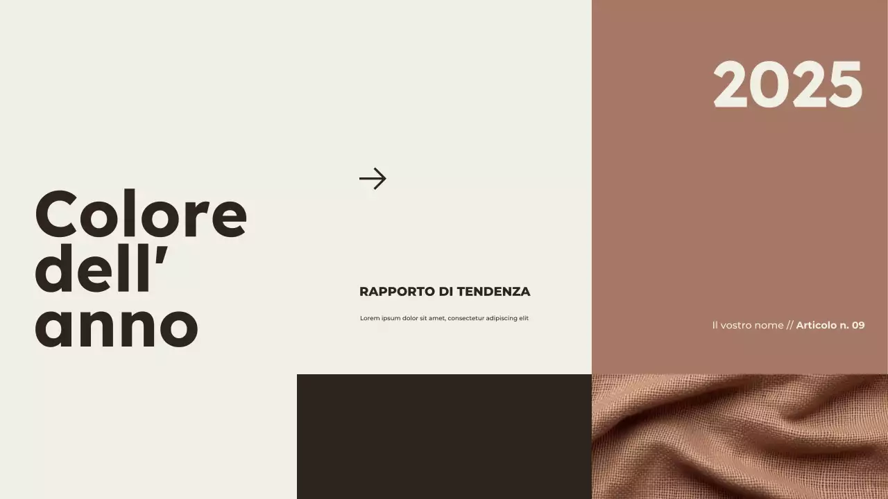 Presentazione del colore dell'anno moderno e minimalista