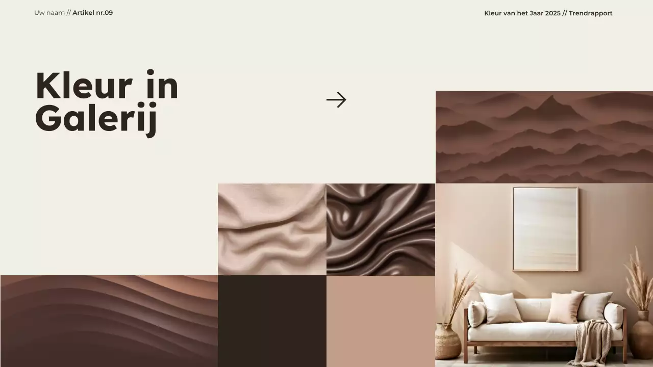 Presentatie moderne minimalistische kleur van het jaar