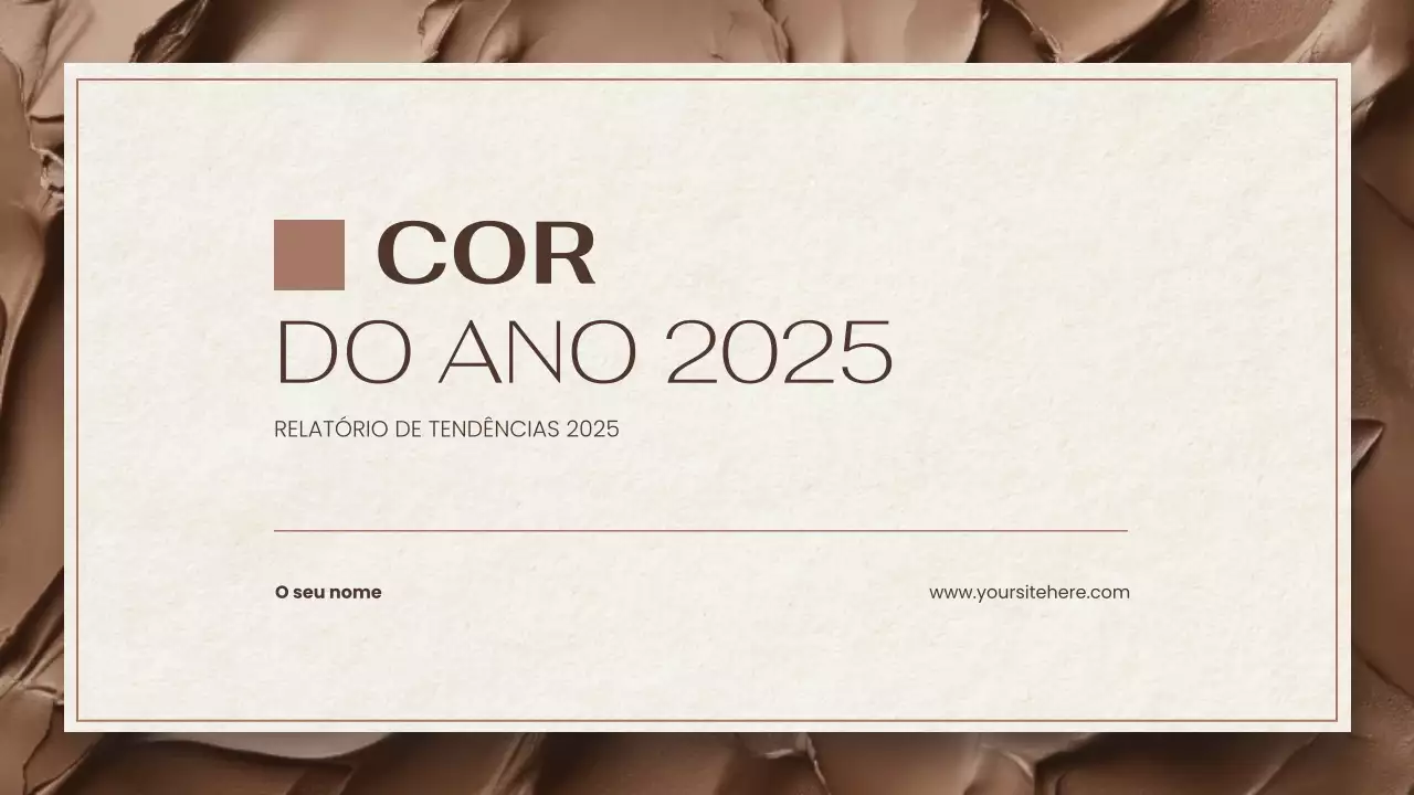 castanho e bege tendência de cor moderna report document presentation