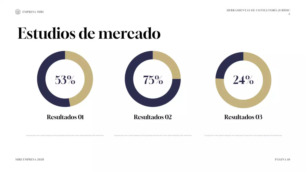 Presentación del kit de herramientas de consultoría jurídica moderna Navy and Gold