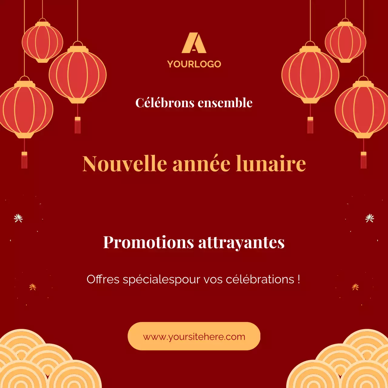 Postes carrés pour le Nouvel An lunaire