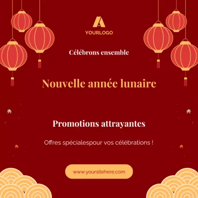 Postes carrés pour le Nouvel An lunaire