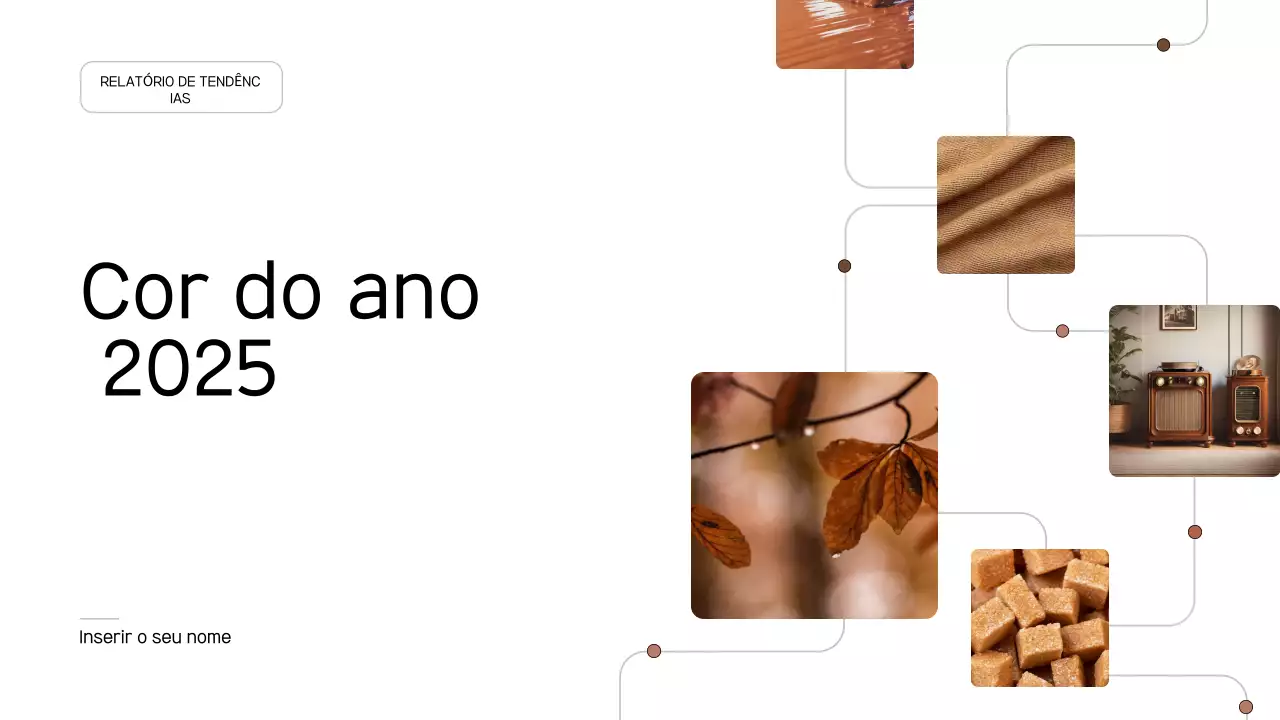 documento de relatório de tendências modernas em castanho