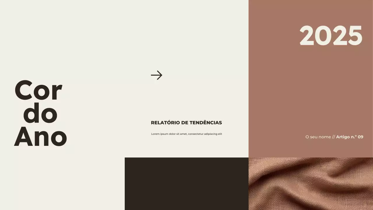 Apresentação da Cor do Ano Minimalista e Moderna