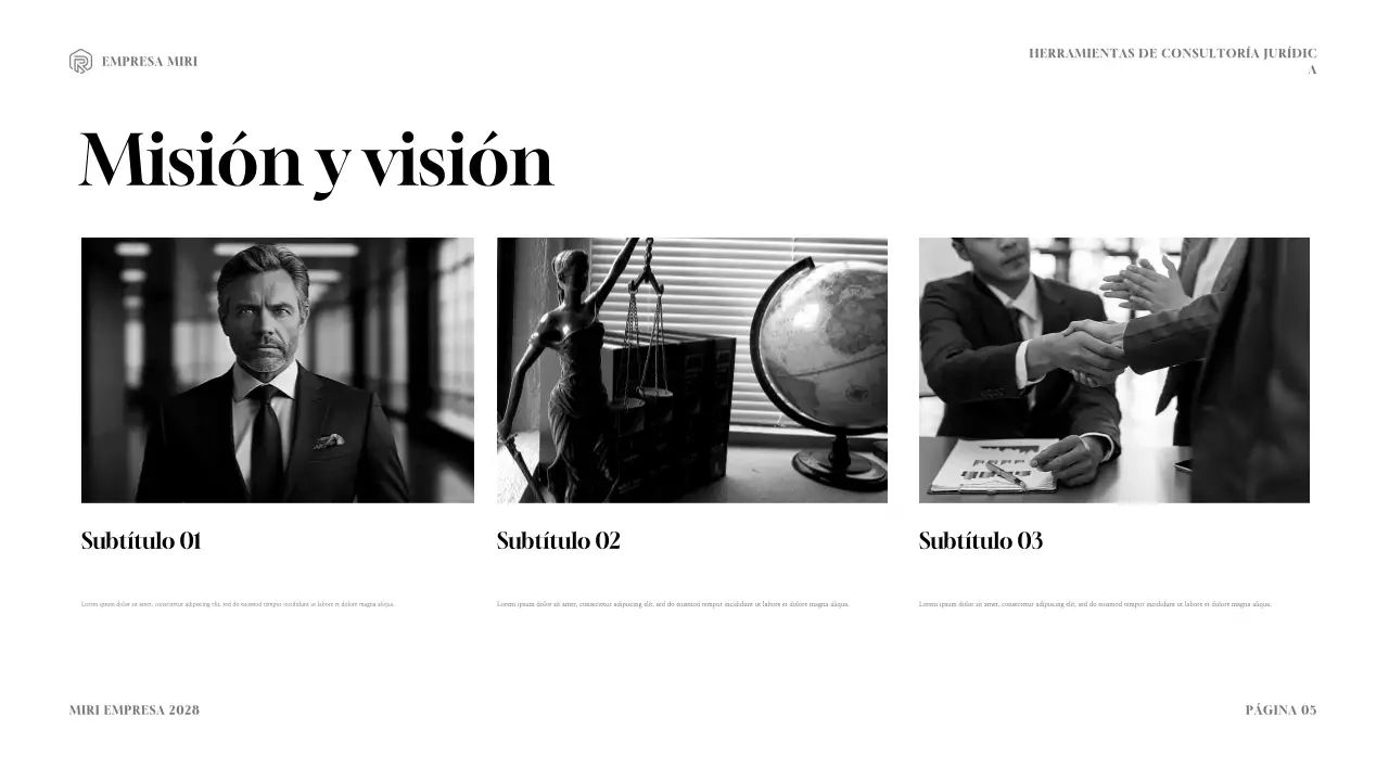 Presentación del kit de herramientas de consultoría jurídica moderna Navy and Gold